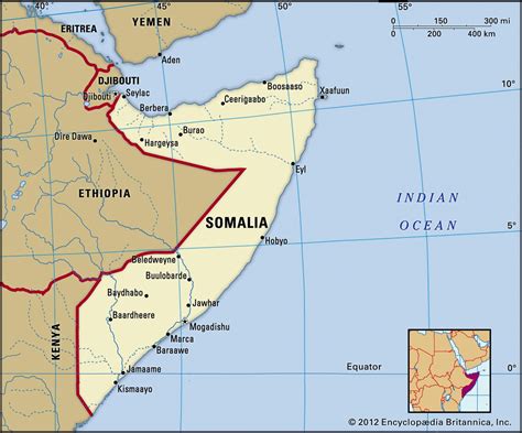 Map of Somalia and geographical facts, Where Somalia on the world map ...