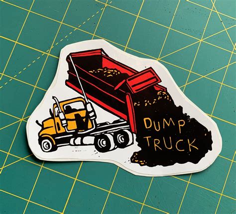 Heavy Machinery Vinyl Stickers Bulldozer Dump Truck - Etsy