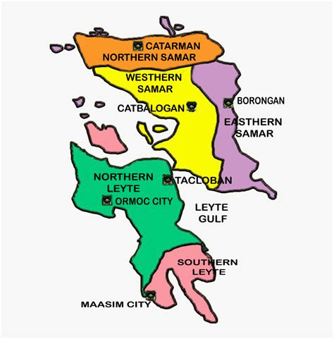 Region 8 - Region 8 Map Of The Philippines, HD Png Download - kindpng