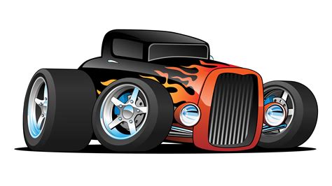 Hot Rod Classic Coupe Custom Car Cartoon Vector Illustration 373424 ...