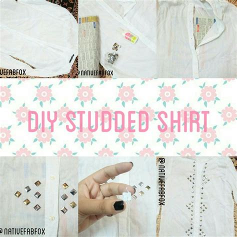 DIY STUDDED SHIRT | Studded shirt, Diy, Shirt pins