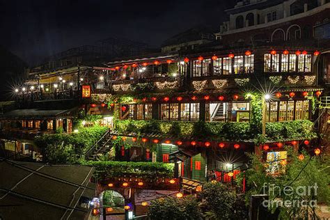 Jiufen's A Mei Tea House Taiwan by Karen Jorstad | Tea house, Night ...