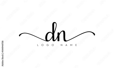 DN logo design. DN handwriting initial logo design vector. Stock Vector ...