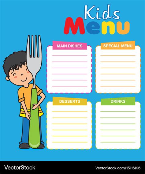 Kids Menu Template Free | Kids Matttroy