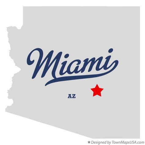 Map of Miami, AZ, Arizona