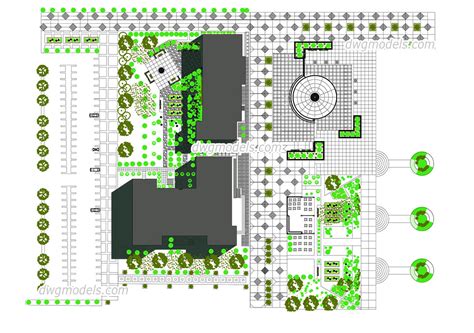 Urban landscaping DWG, free CAD Blocks download