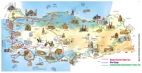 Detailed travel map of Turkey. Turkey detailed travel map | Vidiani.com ...