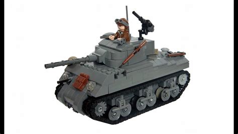 Lego ww2 M4A1 Sherman Tank Review - YouTube