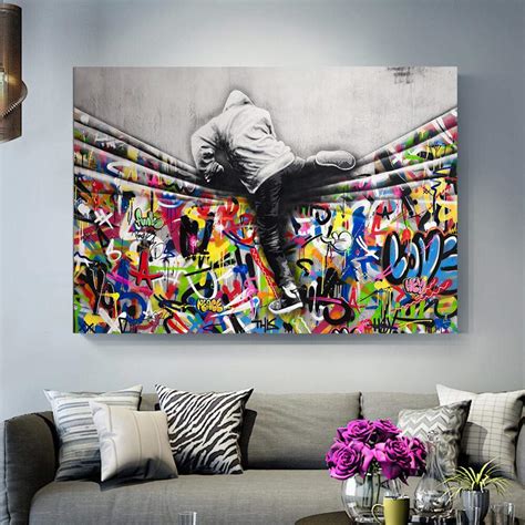 Buy Modern Creative Graffiti Wall Art Street Art Pictures Colorful ...