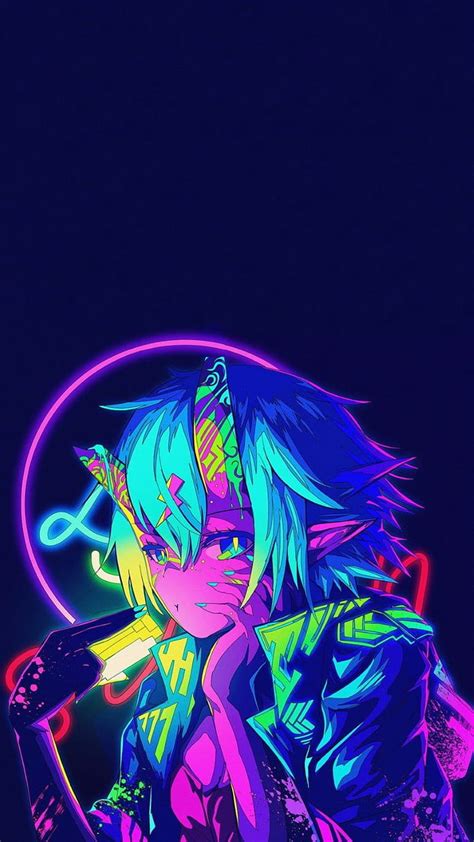 Neon Oni Girl - Anime . Cyberpunk art, Cyberpunk anime, Neon art HD ...