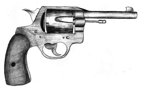 Revolver drawing by IceWolf15574 on DeviantArt