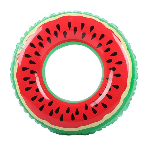 PVCS Inflatable Watermelon Swimming Ring, Inflatable Pool Float Circle ...