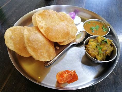 Free stock photo of puri, puri sabji, puri thali