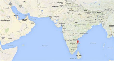 Madras india map - Madras in india map (Tamil Nadu - India)