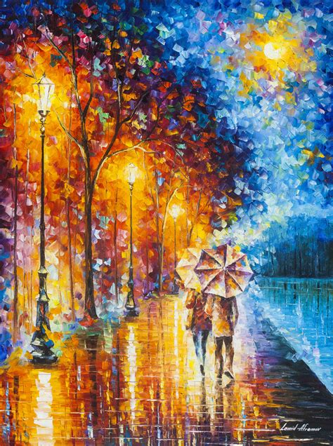 LOVE BY THE LAKE 2 - Original Oil Painting On Canvas By Leonid Afremov ...