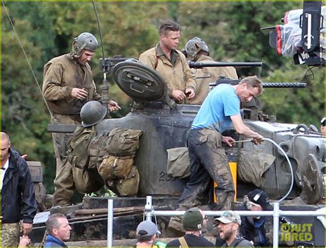 Brad Pitt & Shia LaBeouf Continue Filming 'Fury' Tank Scenes: Photo ...