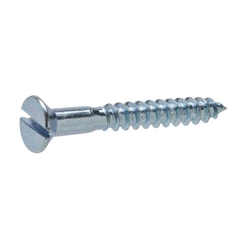 #8 x 5/8 in. Zinc-Plated Slotted Flat-Head Wood Screw (14-Pack)-811771 ...