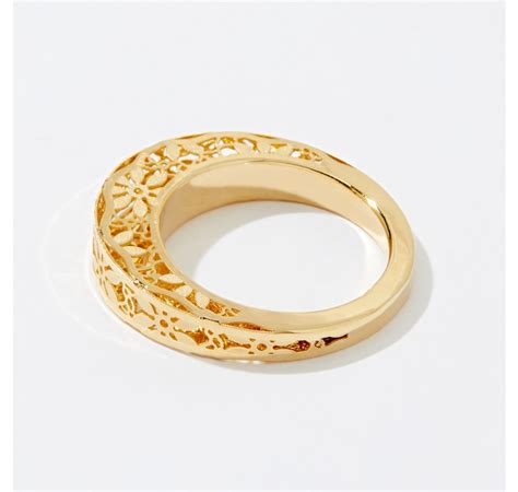 Jewellery - Rings - Stefano Oro 14K Yellow Gold Graduated Ricami Ring ...