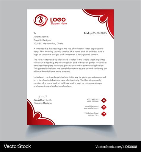 Letterhead-design-1 Royalty Free Vector Image - VectorStock