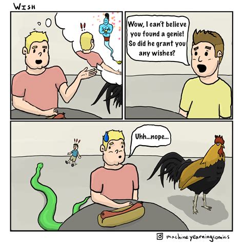 A genie that doesn’t grant any wishes, how frustrating : r/funny