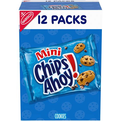 CHIPS AHOY! Mini Chocolate Chip Cookies, 12 - 1 oz Snack Packs ...