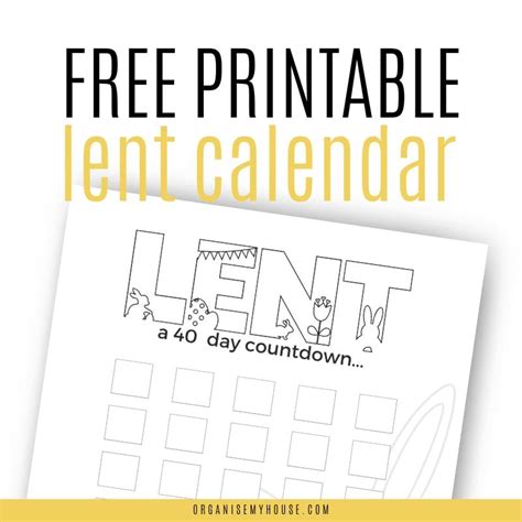 Fun Free Printable Lent Calendar Worksheet (A4 And Letter)