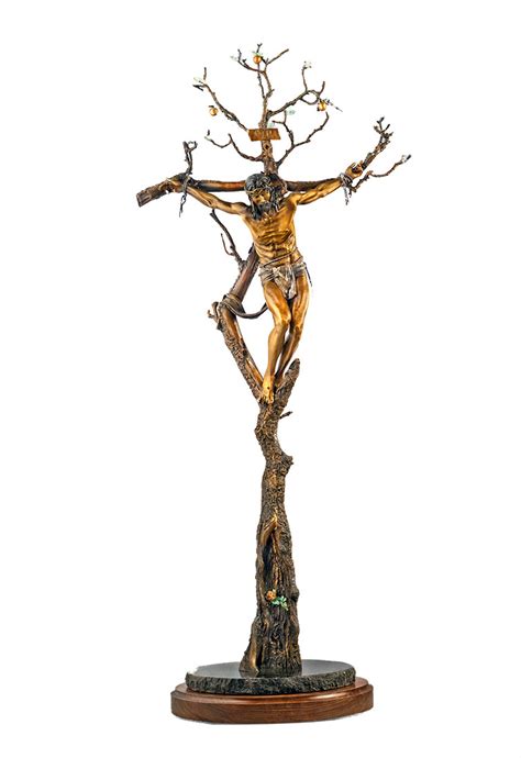 Christ of the Holy Cross | allegorical bronze sculpture by James Muir