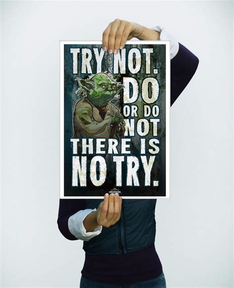 Star Wars Movie Poster “Do or Do Not” Yoda Jedi... - Tom Ryan's Studio