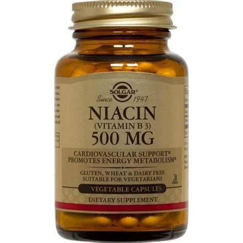 Solgar Niacin Vitamin B3 500 mg Vegetable Capsules, 250 Ct - Walmart ...