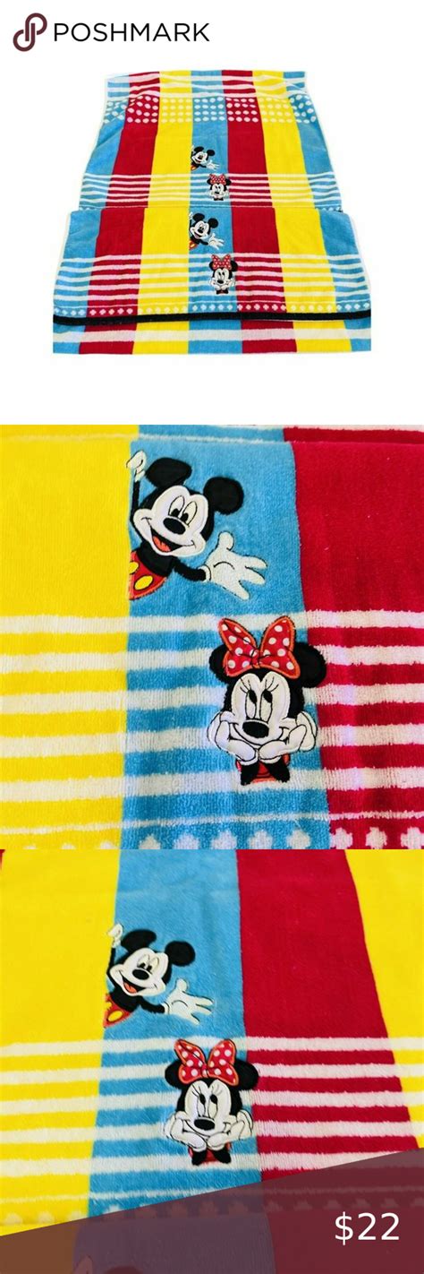 2 Disney Mickey Mouse Beach Towels The Disney Store Tiki Towel Minnie ...