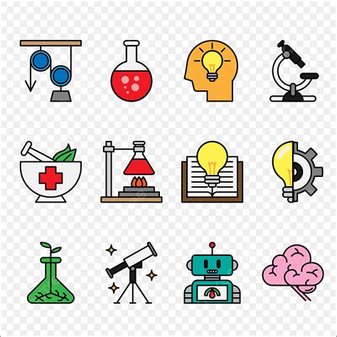 Science Vector PNG Images, Science Icon Set 02, Science Icons, Science ...