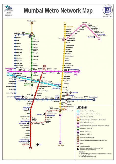 Mumbai Metro Map All Lines