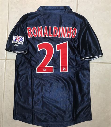 Ronaldinho psg 2001 season jersey | Etsy