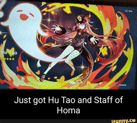 Just got Hu Tao and Staff of Homa - iFunny