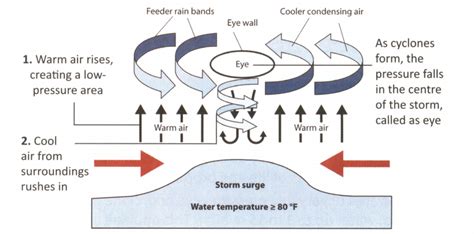 How is cyclone formed Explain with the help of a diagram