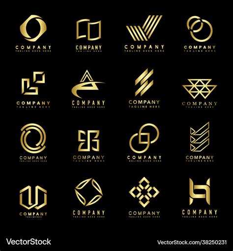 Set company logo design ideas Royalty Free Vector Image