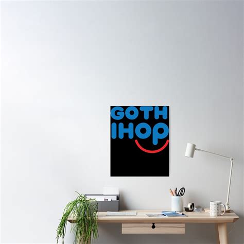 "Goth IHop Logo " Poster for Sale by keyonahcoss | Redbubble