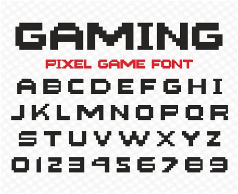 Game Font Pixel Font Gamer Font Pixel Art Font Pixel Text Font Game ...