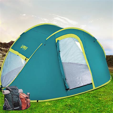 Bestway Family Camping Tent Pop Up 4 Person Canvas Hiking Outdoor Beach ...