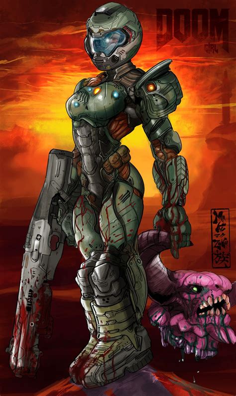 Doom girl finished, Maku Zoku on ArtStation at https://www.artstation ...