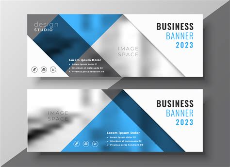 business blue flyer banner template design - Download Free Vector Art ...