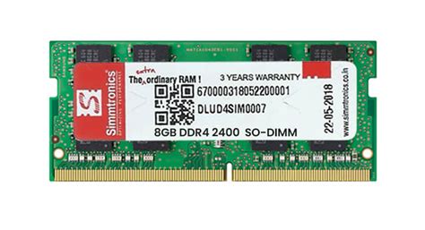 Buy Best 8GB DDR4 2400MHz Laptop RAM for Sale- Simmtronics