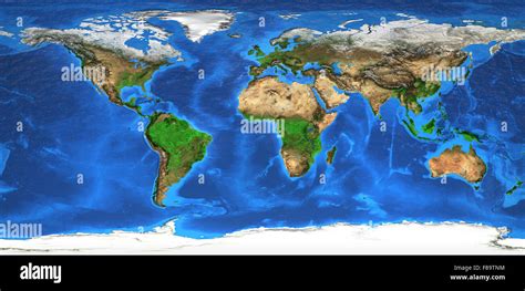 Detailed satellite view of the Earth and its landforms. Elements of ...