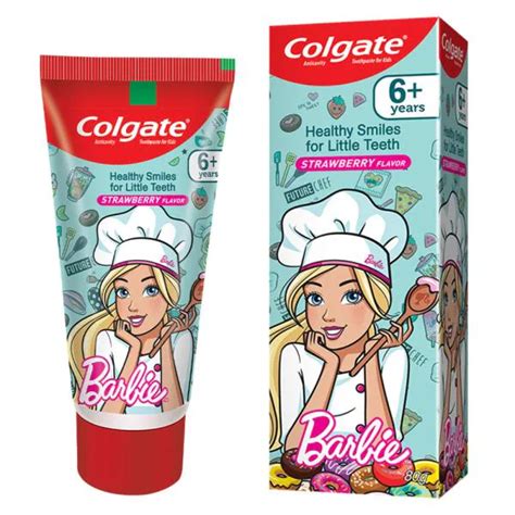 Colgate Barbie Strawberry Flavor Kids Toothpaste 80 g (6+ Years) - JioMart