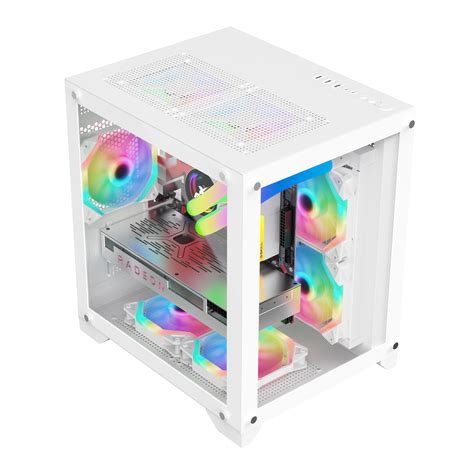 New Arrival Matx Itx Tower Rgb Case Pc Gaming Pc Case White Computer ...