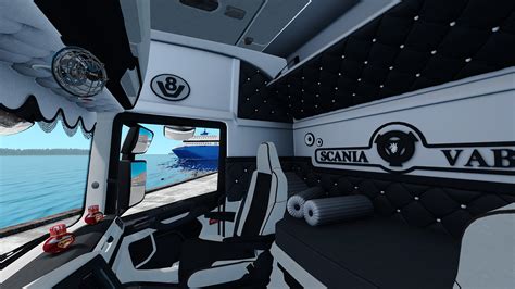 Interior Scania S/R Next Gen BLACK ETS 2 #47 - TosteR007 Custom