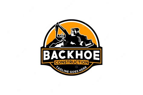 Premium Vector | Backhoe logo template vector Heavy equipment logo ...