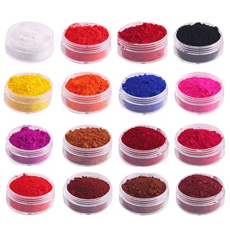 16PCS Natural Color Pigment Mica Powder Makeup Dye Set for Soap Making ...