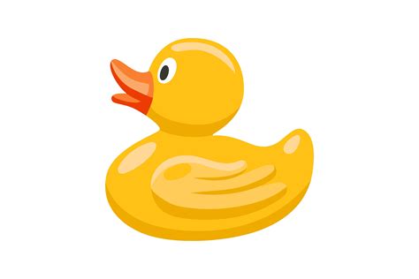 Rubber Duck for Swimming, Colorful Toy F Graphic by pch.vector ...