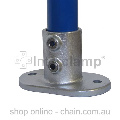 Floor Flange Round Base for 42mm or 48mm Galvanised Pipe. Interclamp